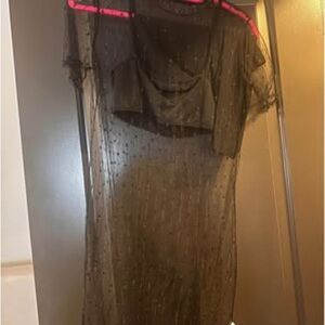 Elegant Black Sheer Mini Dress